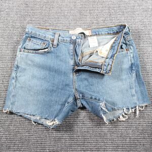 Levi’s 515 “Nouveau Capris” Cutoff Denim Shorts Women’s 8 Blue Raw Hem Vtg Y2K